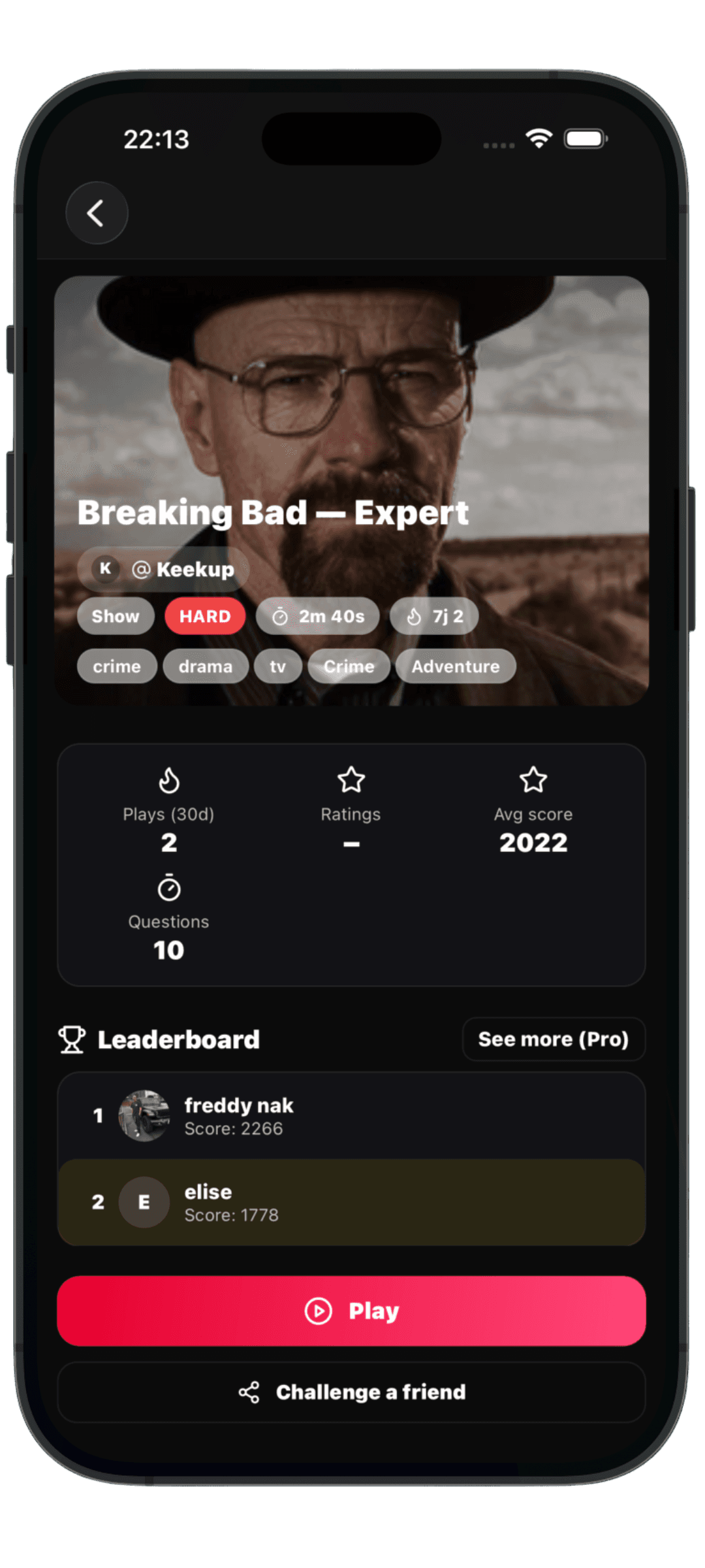 Keekup — Quizzes preview